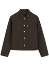 De Coeur Padded Shirt Jacket Dark Coffee - AMI - BALAAN 1