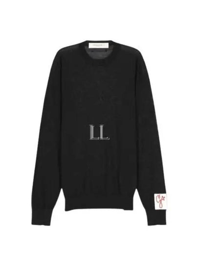 Sleeve Logo Patch Knit Top Black - GOLDEN GOOSE - BALAAN 2