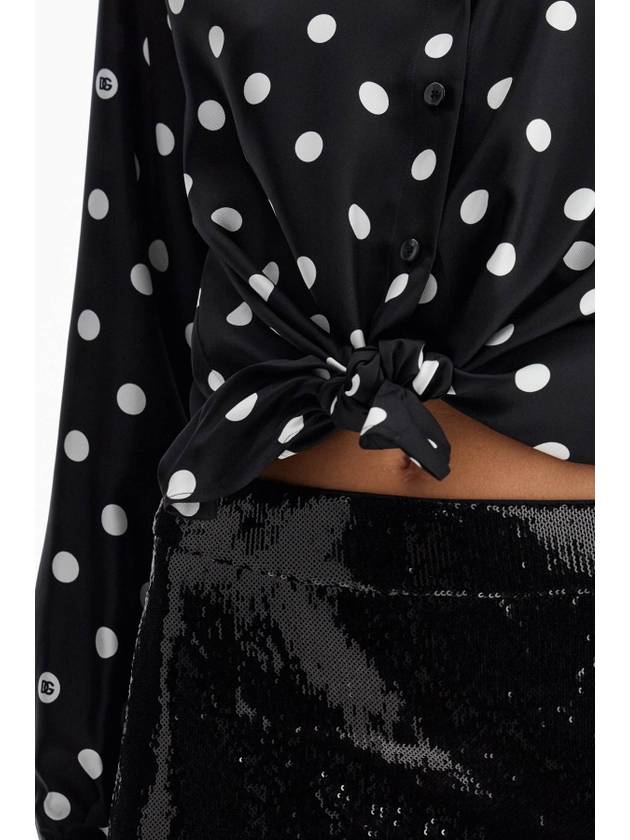 silk polka dot print blouse - DOLCE&GABBANA - BALAAN 4