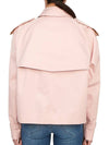 Cotton Gabardine Cropped Trench Coat Pink - BURBERRY - BALAAN 8