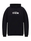 Crew Logo Print Oversized Hoodie Black - BALENCIAGA - BALAAN 1