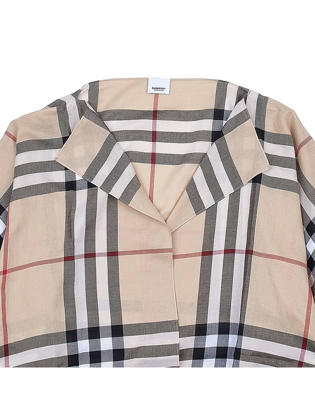 Check Cotton Cape 8072618 ST GIANT CHECK CAPE A7026 - BURBERRY - BALAAN 4