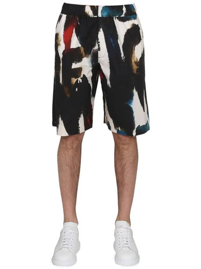 logo print straight shorts - ALEXANDER MCQUEEN - BALAAN 2