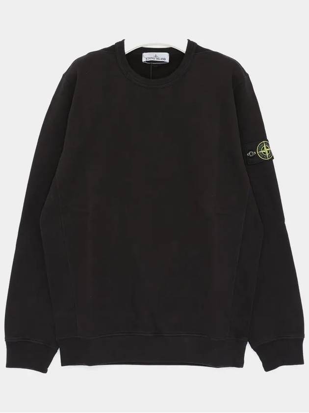 Wappen Patch Crew Neck Cotton Sweatshirt Black - STONE ISLAND - BALAAN 3