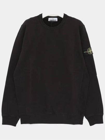 Wappen Patch Crew Neck Cotton Sweatshirt Black - STONE ISLAND - BALAAN 2