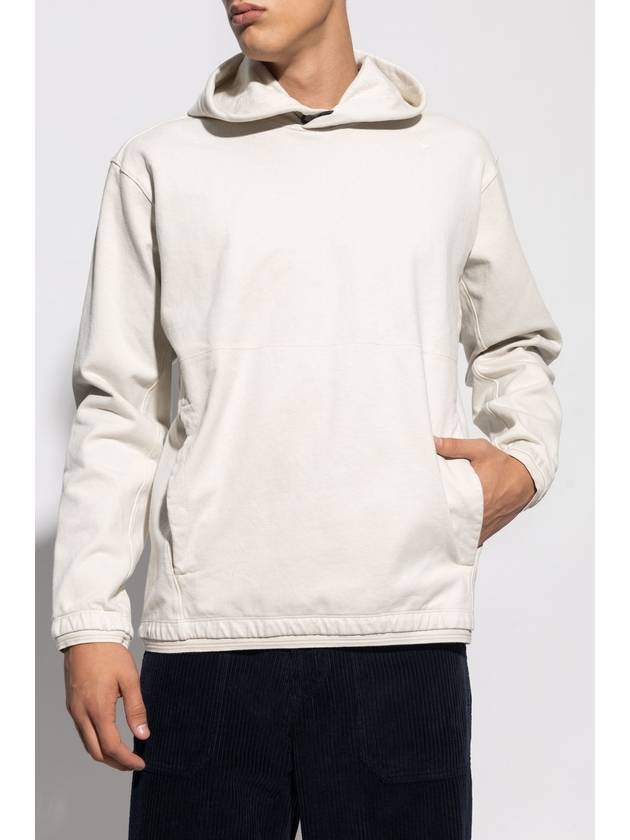 Stellina Super Stretch Cotton Fleece Hoodie Plaster - STONE ISLAND - BALAAN 4