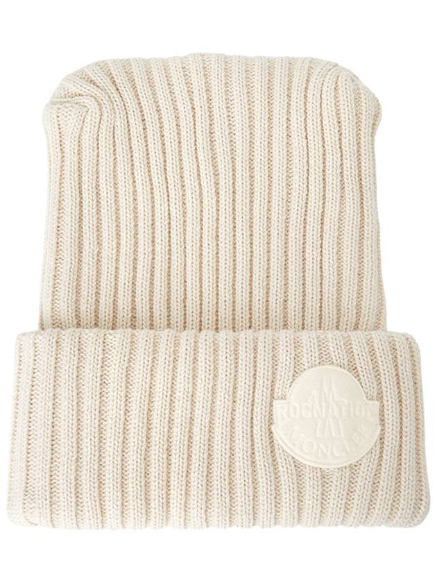 Wool Beanie White - MONCLER - BALAAN 2