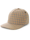 Cotton Micro Check Ball Cap Beige - BURBERRY - BALAAN 3