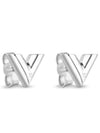 Essential V Stud Earrings Silver - LOUIS VUITTON - BALAAN 2