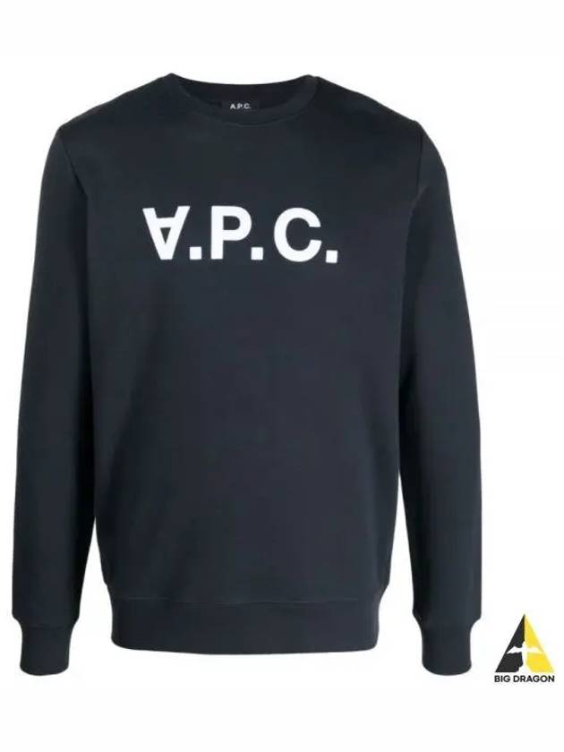 VPC Logo Crew Neck Sweatshirt Navy - A.P.C. - BALAAN 2