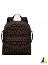 Toile Iconographe Fabric Leather Backpack Brown - VALENTINO - BALAAN 2