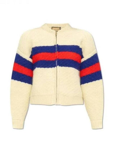 Web wool mohair cardigan 271338 - GUCCI - BALAAN 1