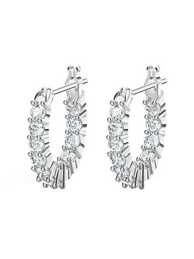 Matrix Vitore Hoop Earrings Silver - SWAROVSKI - BALAAN 1