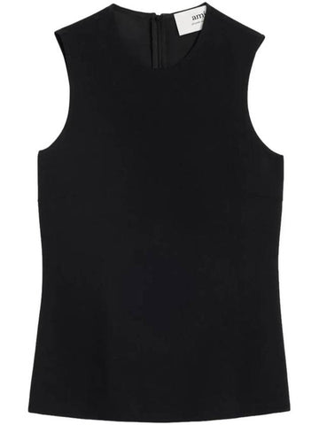 sleeveless crepe top E24FTK201AC0009 - AMI - BALAAN 1