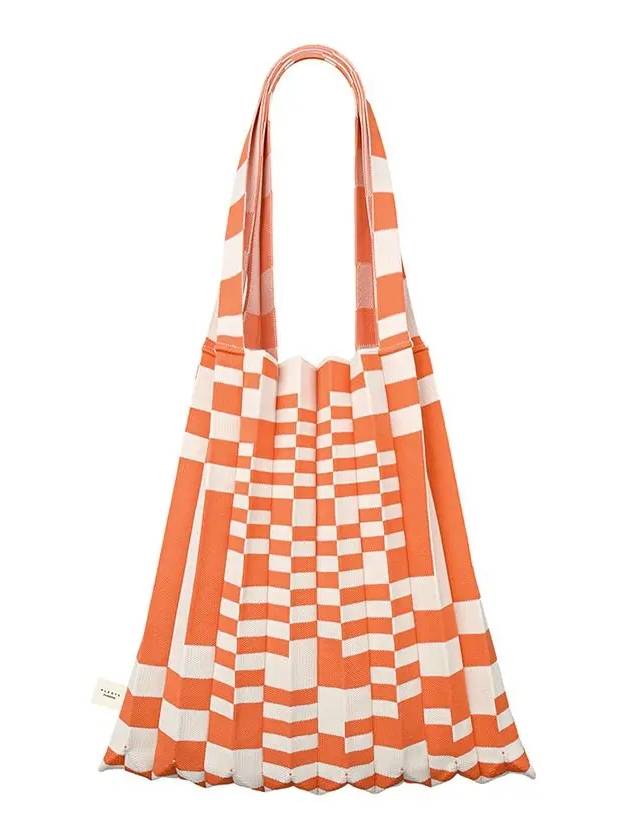 Shoulder bag grid orange - PLEATSMAMA - BALAAN 5