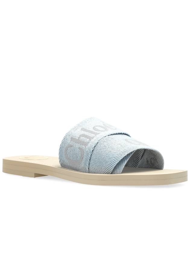 Chloé Slides Woody, Women's, Light Blue - CHLOE - BALAAN 4