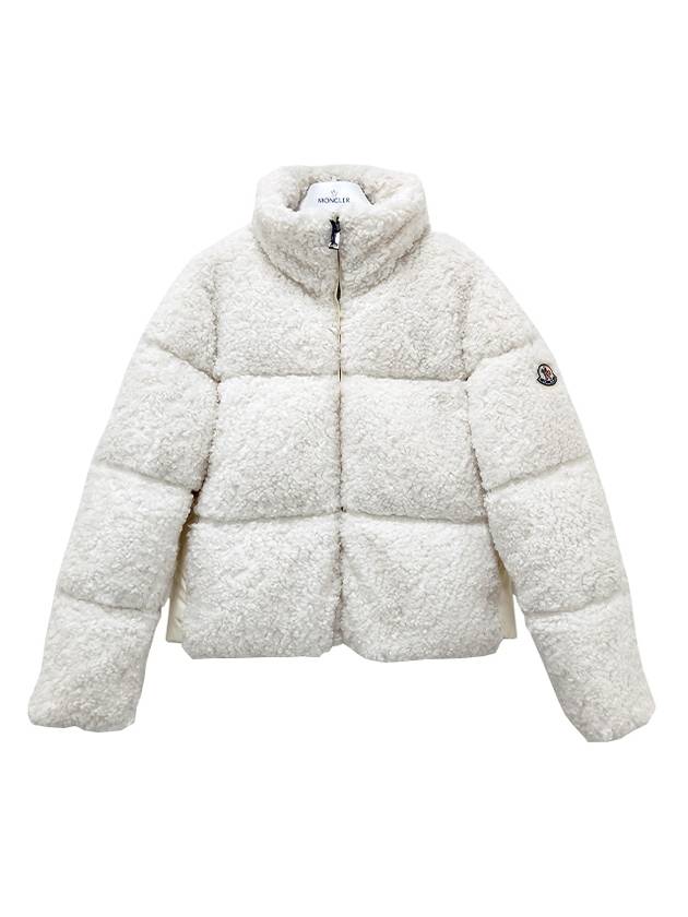 Kids Segura Logo Patch Teddy Down Padded Jacket White - MONCLER - BALAAN 3