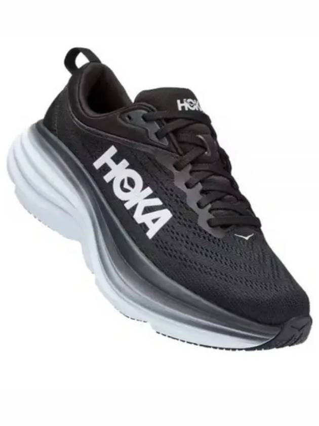 Women's Bondi 8 Wide Low Top Sneakers Black - HOKA ONE ONE - BALAAN 2