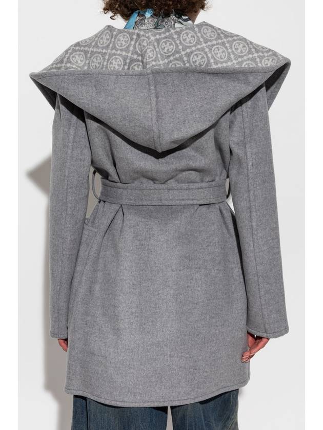 Tory Burch Coat With Hood, Women's, Grey - TORY BURCH - BALAAN 4