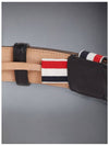 Men's Three Stripes Tab Pebbled Leather Belt Black - THOM BROWNE - BALAAN 7