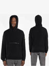 11Th Anniversary Wappen Front Zipper Hoodie Black - STONE ISLAND - BALAAN 2