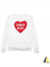 HM26CS041 WHT Heart Crew Neck Sweatshirt - HUMAN MADE - BALAAN 2