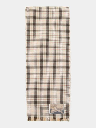 Mw Revers Tiny Check Scarf - Burberry - Wool - Neutral - BURBERRY - BALAAN 2