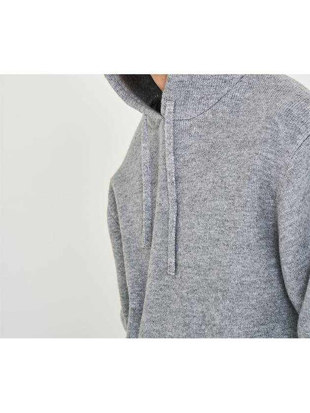 Overfit hooded knit GRAY - BLACKBROWN - BALAAN 3