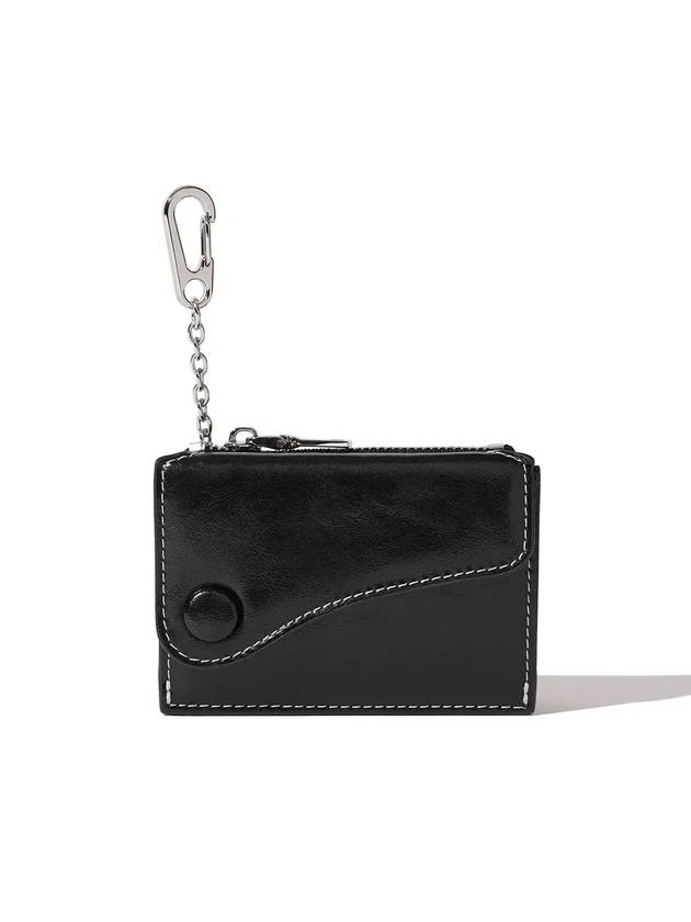 Dot saddle key ring coin zipper business card holder card holder black - LE MASQUE - BALAAN 1