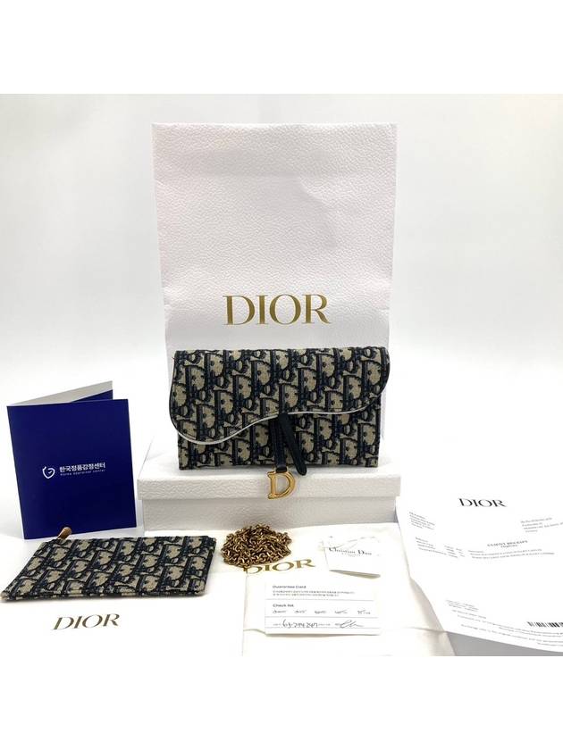 Oblique Saddle WOC Chain Wallet Cross Bag - DIOR - BALAAN 1