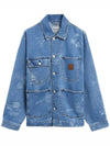 Logo Patch Stamp Denim Jacket Blue I033743 2LN35 - CARHARTT - BALAAN 1