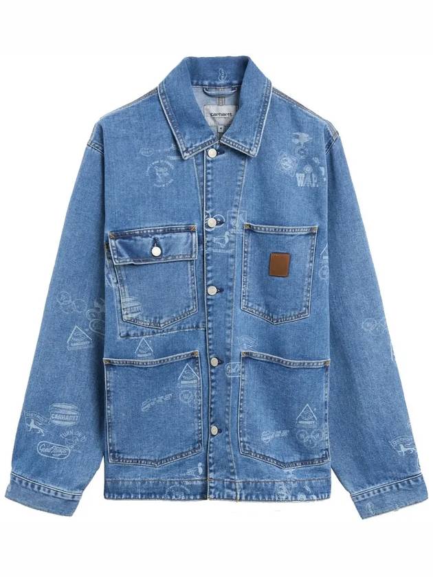 Logo Patch Stamp Denim Jacket Blue I033743 2LN35 - CARHARTT - BALAAN 2