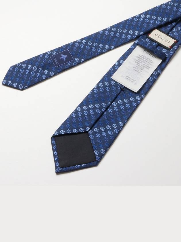 GG Logo Pattern Tie Blue - GUCCI - BALAAN 5