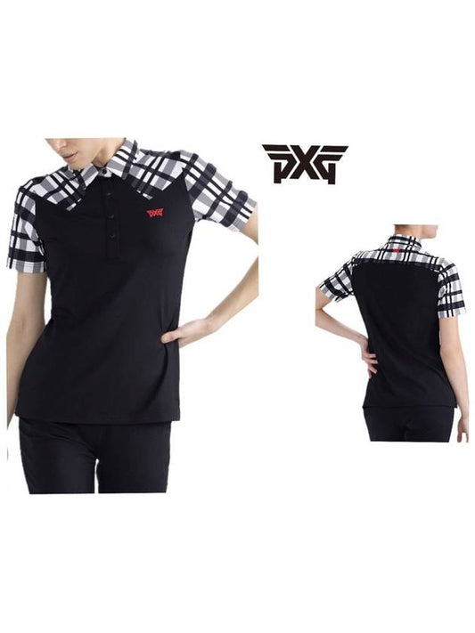 golf wear CONTRAST PLAID polo short sleeve t-shirt - PXG - BALAAN 1