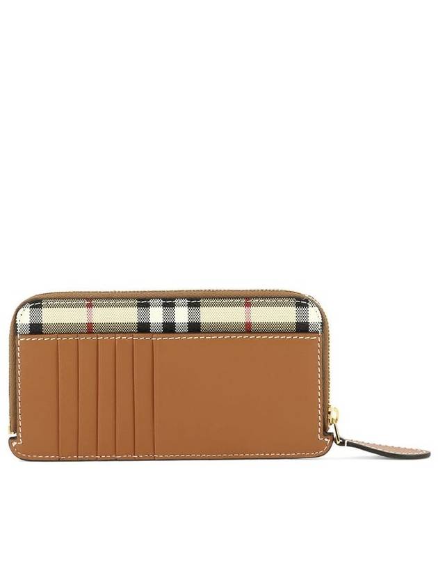 Check Zipper Long Wallet Beige - BURBERRY - BALAAN 4