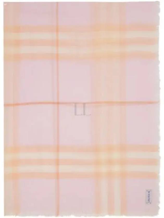 Check Print Wool Scarf Pink - BURBERRY - BALAAN 2