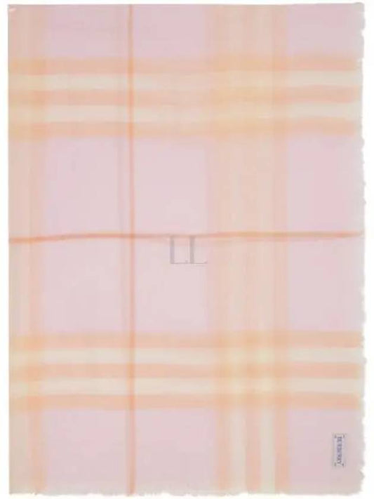 Check Print Wool Scarf Pink - BURBERRY - BALAAN 2