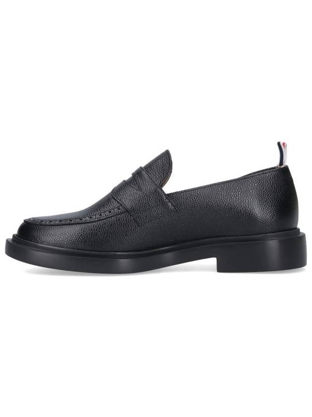 Pebble Grain Rubber Sole Penny Loafer Black - THOM BROWNE - BALAAN 4