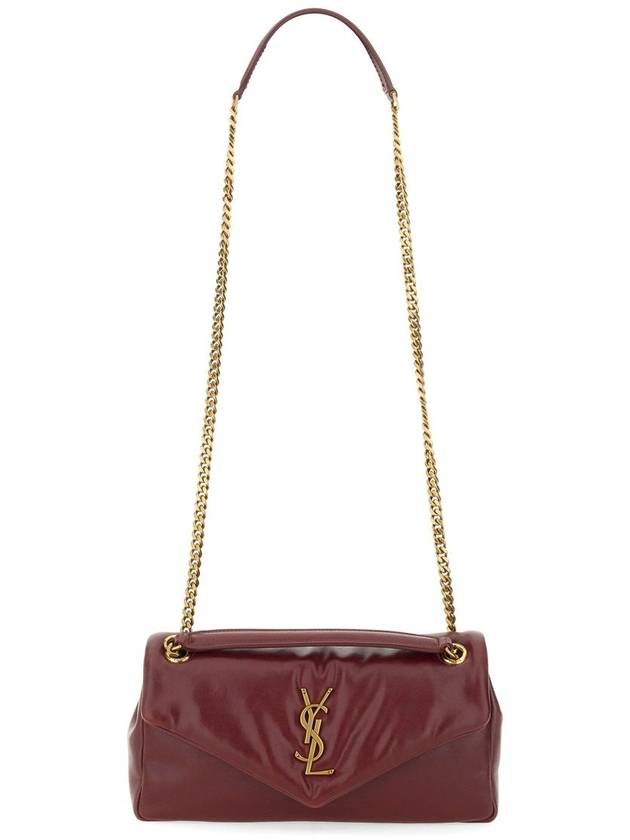 Calypso Small Shiny Leather Rubis 734153 AADRE 6688 - SAINT LAURENT - BALAAN 4