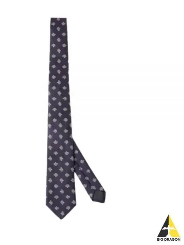 VT4008 010 U888 All Over Tree Tie - MULBERRY - BALAAN 2