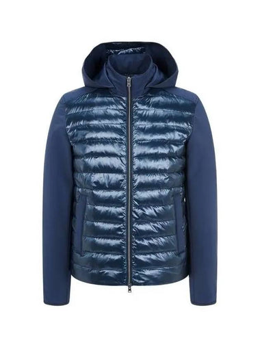 Men s Detachable Hood Goose Down Padded Jacket Navy 270410 - HERNO - BALAAN 1