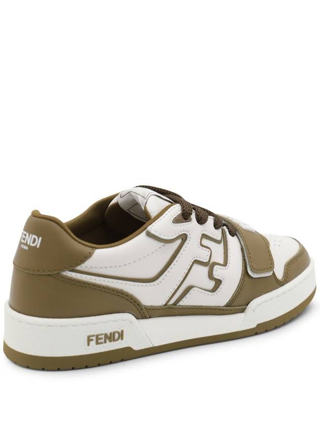 Women's Match Logo Lettering Low Top Sneakers Green - FENDI - BALAAN 4