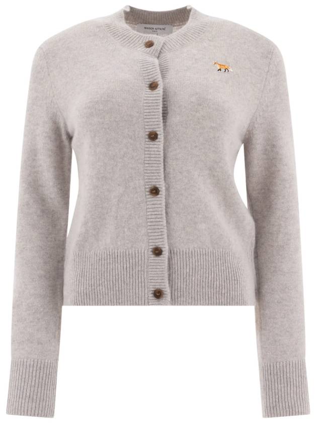 Baby Fox Cardigan Light Gray Women s - MAISON KITSUNE - BALAAN 1