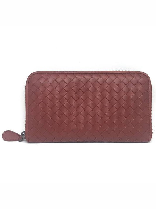 Zip-Up Around Leather Long Wallet Dark Red - BOTTEGA VENETA - BALAAN 2