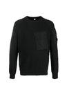 Men's Lens Wappen Pocket Cotton Knit Top Black - CP COMPANY - BALAAN 1