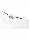 Logo Print Short Sleeve T-Shirt White - STONE ISLAND - BALAAN 4