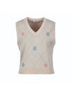 Flee diamond pattern knit vest MK3SV020BEG - P_LABEL - BALAAN 8