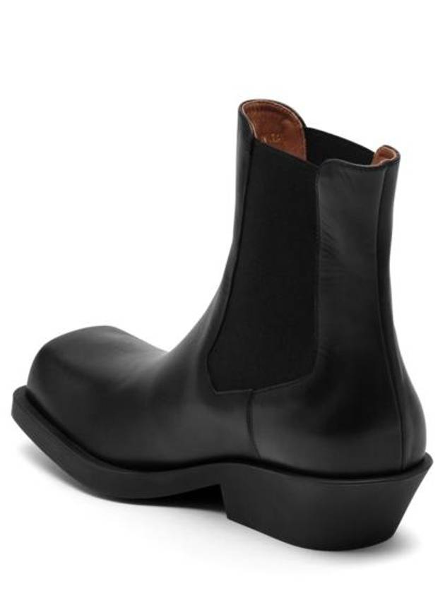 Square Toe Leather Chelsea Boots Black - MARNI - BALAAN 3