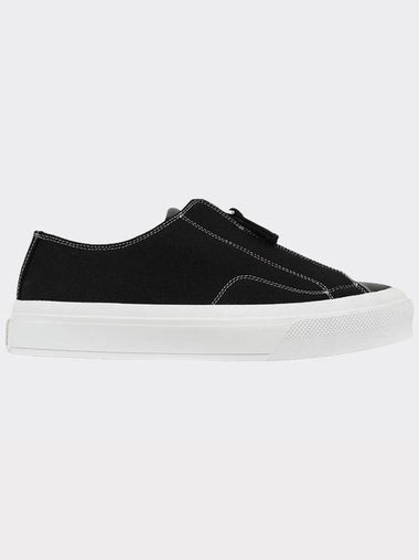 City Zipper Canvas Low Top Sneakers Black - GIVENCHY - BALAAN 1