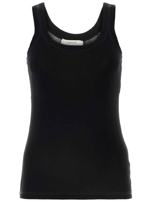 Ribbed Cotton Sleeveless Black - LEMAIRE - BALAAN 2